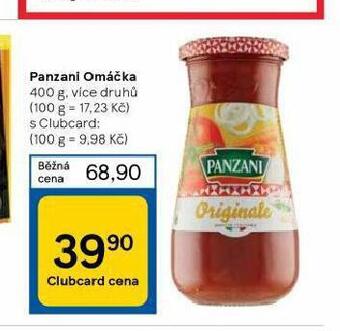 Tesco Panzani omáčka nabídka