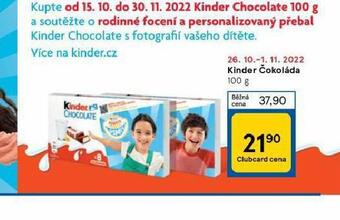 Tesco Kinder čokoláda nabídka