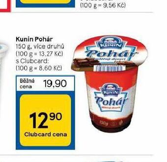 Tesco Kunín pohár nabídka