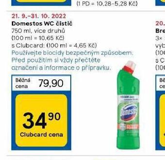 Tesco Domestos wc čistič nabídka