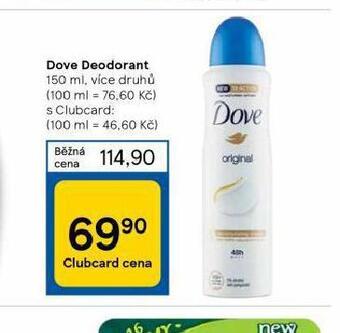 Tesco Dove deodorant nabídka
