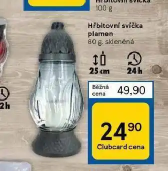Tesco Hřbitovní svíčka plamen nabídka