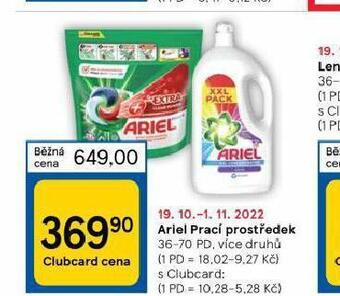 Tesco Ariel prací prostředek nabídka