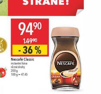 Globus Nescafé classic instantní káva nabídka
