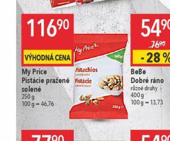 Globus My price pistácie pražené solené nabídka