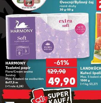 Kaufland Harmony toaletní papír nabídka