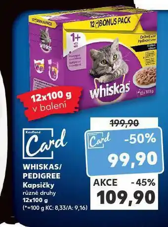 Kaufland Whiskas kapsičky nabídka