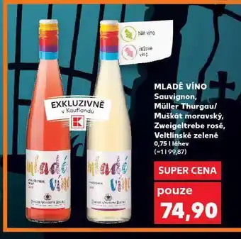 Kaufland Mladé víno nabídka