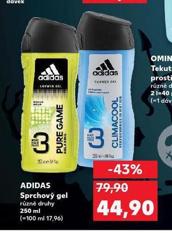 Kaufland Adidas sprchový gel nabídka
