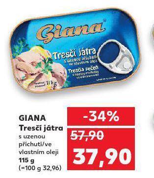 Kaufland Giana tresčí játra nabídka