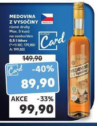 Kaufland Medovina z vysočiny nabídka