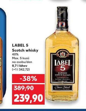 Kaufland Label 5 scotch whisky nabídka