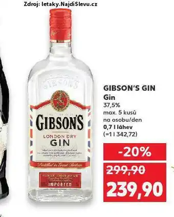 Kaufland Ginson's gin nabídka