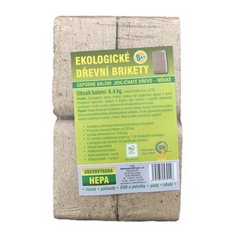 OBI Hepa dřevní brikety ekologické měkké 6,4 kg nabídka