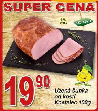 Hruška Kostelecké uzeniny uzená šunka od kosti 100g nabídka