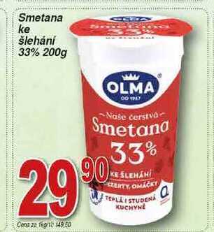 Hruška Olma smetana ke šlehání 33% 200g nabídka