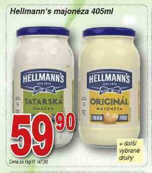 Hruška Hellmann's majonéza 405ml nabídka
