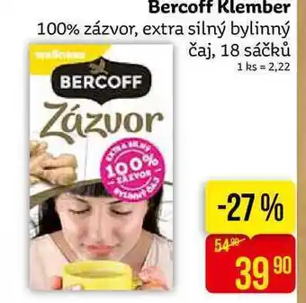 Teta Bercoff klember 100% zázvor, extra silný bylinný čaj, 18 sáčků nabídka