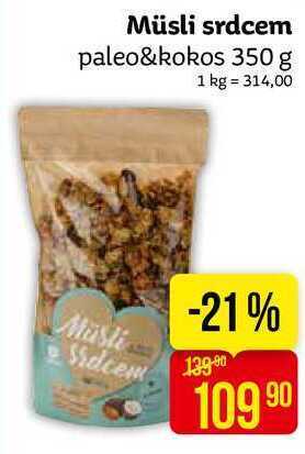 Teta Müsli srdcem paleo&kokos 350 g nabídka