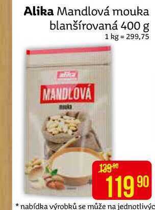 Teta Alika mandlová mouka blanšírovaná 400 g nabídka