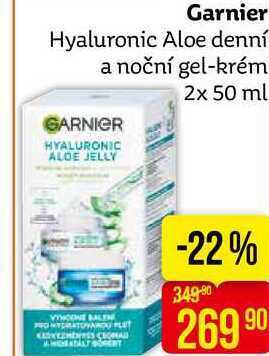 Teta Garnier hyaluronic aloe denní a noční gel-krém 2x 50 ml nabídka