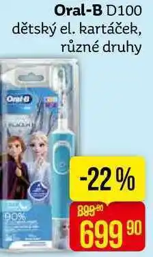 Teta Oral-b d100 dětský el. kartáček, různé druhy nabídka