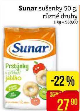 Teta Sunar sušenky 50 g, různé druhy nabídka