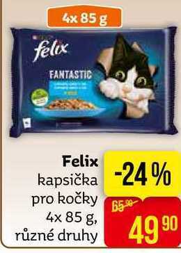 Teta Felix kapsička pro kočky 4x 85 g, různé druhy nabídka