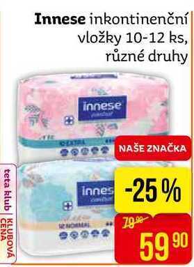 Teta Innese inkontinenční vložky 10-12 ks, různé druhy nabídka