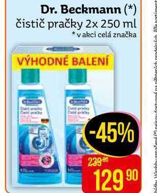 Teta Dr. beckmann (*) čistič pračky 2x 250 ml nabídka