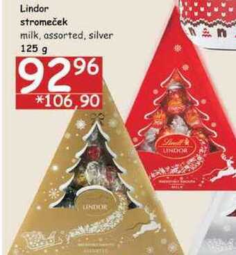 Jip Lindor stromeček milk, assorted, silver, 125 g nabídka
