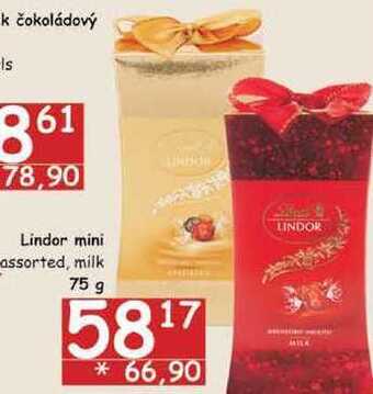 Jip Lindor mini assorted, milk, 75 g nabídka