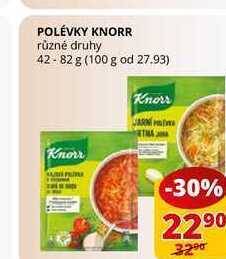 Polévky knorr různé druhy 42-82 g
