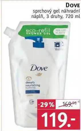 Rossmann Dove sprchový gel náhradní náplň, 720 ml nabídka