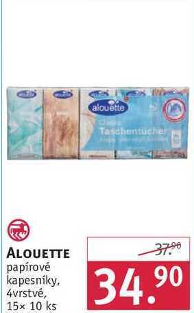 Rossmann Alouette papírové kapesníky, 15x 10 ks nabídka