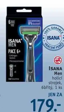 Rossmann Isana men holicí strojek, 6břitý, 1 ks nabídka