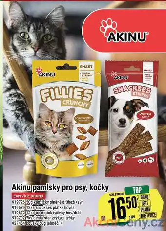 Tamda Foods Akinu pamlsky pro psy, kočky nabídka