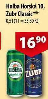 CBA Zubr classic, 0,5 l nabídka