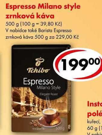 CBA Espresso milano style zrnková káva, 500 g nabídka