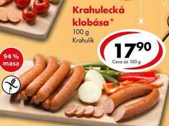 CBA Krahulecká klobása, 100 g nabídka