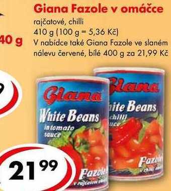 CBA Giana fazole v omáčce, 410 g nabídka