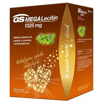 Gs megalecitin 1325mg cps.100+30 dárek 2021 čr/sk
