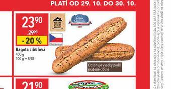 Globus Bageta cibulová nabídka