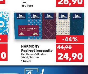 Kaufland Harmony papírové kapesníky nabídka