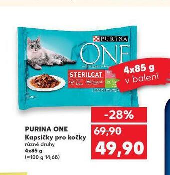 Kaufland Purina one kapsičky pro kočky nabídka