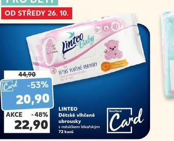 Kaufland Linteo dětské vlhčené ubrousky nabídka