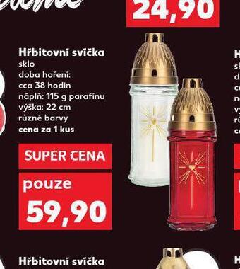 Kaufland Hřbitovní svíčka sklo nabídka