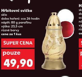 Kaufland Hřbitovní svíčka sklo nabídka
