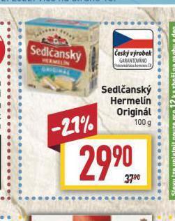 Billa Sedlčanský hermelín originál nabídka