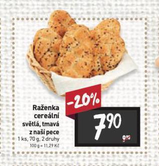 Billa Raženka cereální nabídka